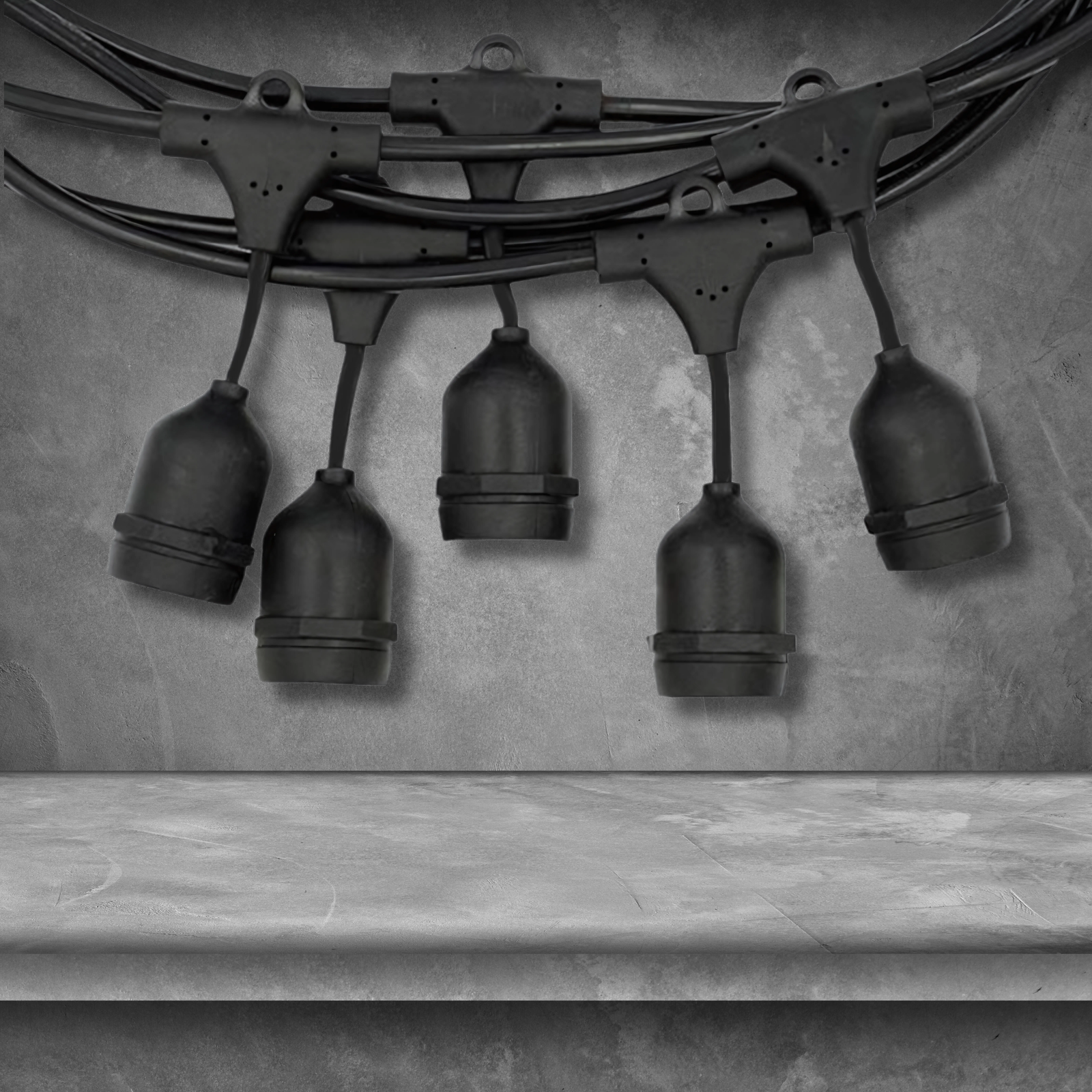 Outdoor Waterproof String Hanging Lamp Holders – Heavy-Duty E27 Socket for Garden & Event Lighting - Image 2