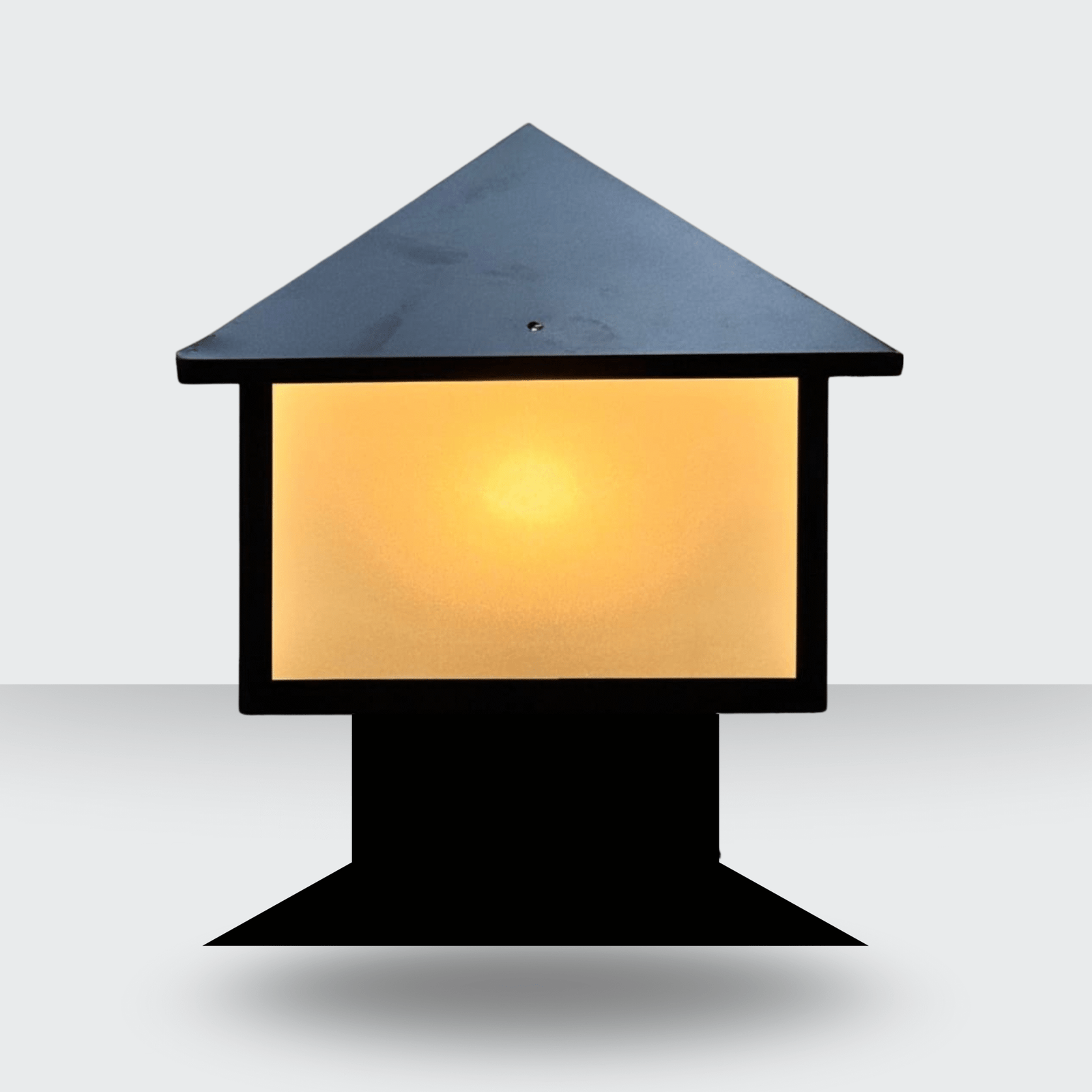 Smokey Glass Gate Light – Modern Outdoor Wall Lantern for Main Entrance & Boundary Walls