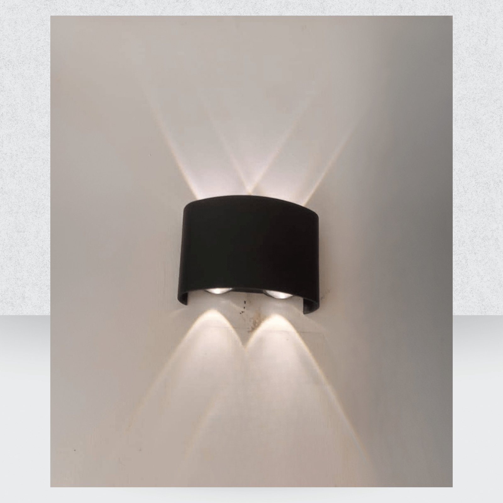 2+2 Waterproof Outdoor Wall Light – 4-Beam LED Fixture for Garden & Patio